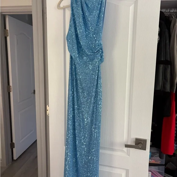 ASOS | Dresses | Asos Blue Sequin Maxi Dress Gorgeous Fun | Poshmark